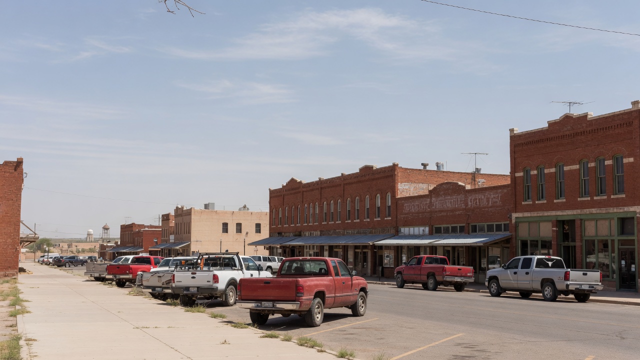 Downtown Lubbock brick streets