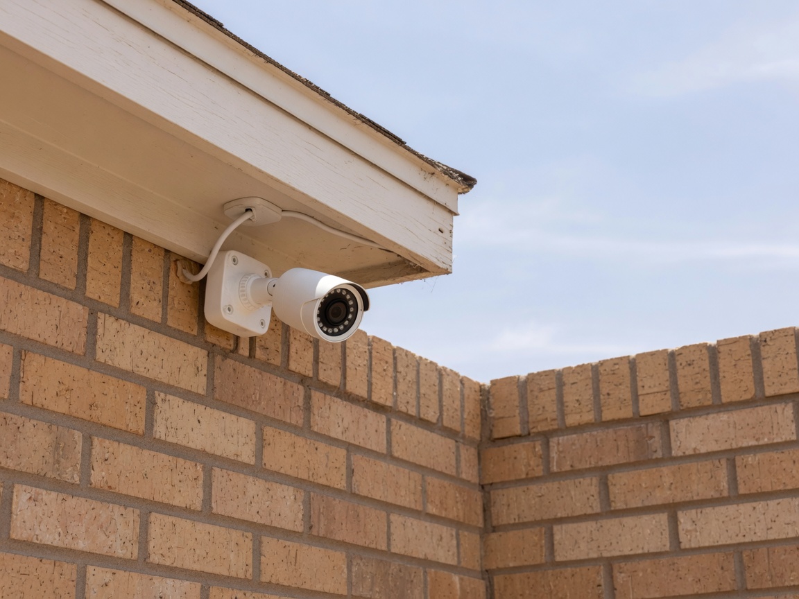 Outdoor camera on a Lubbock home