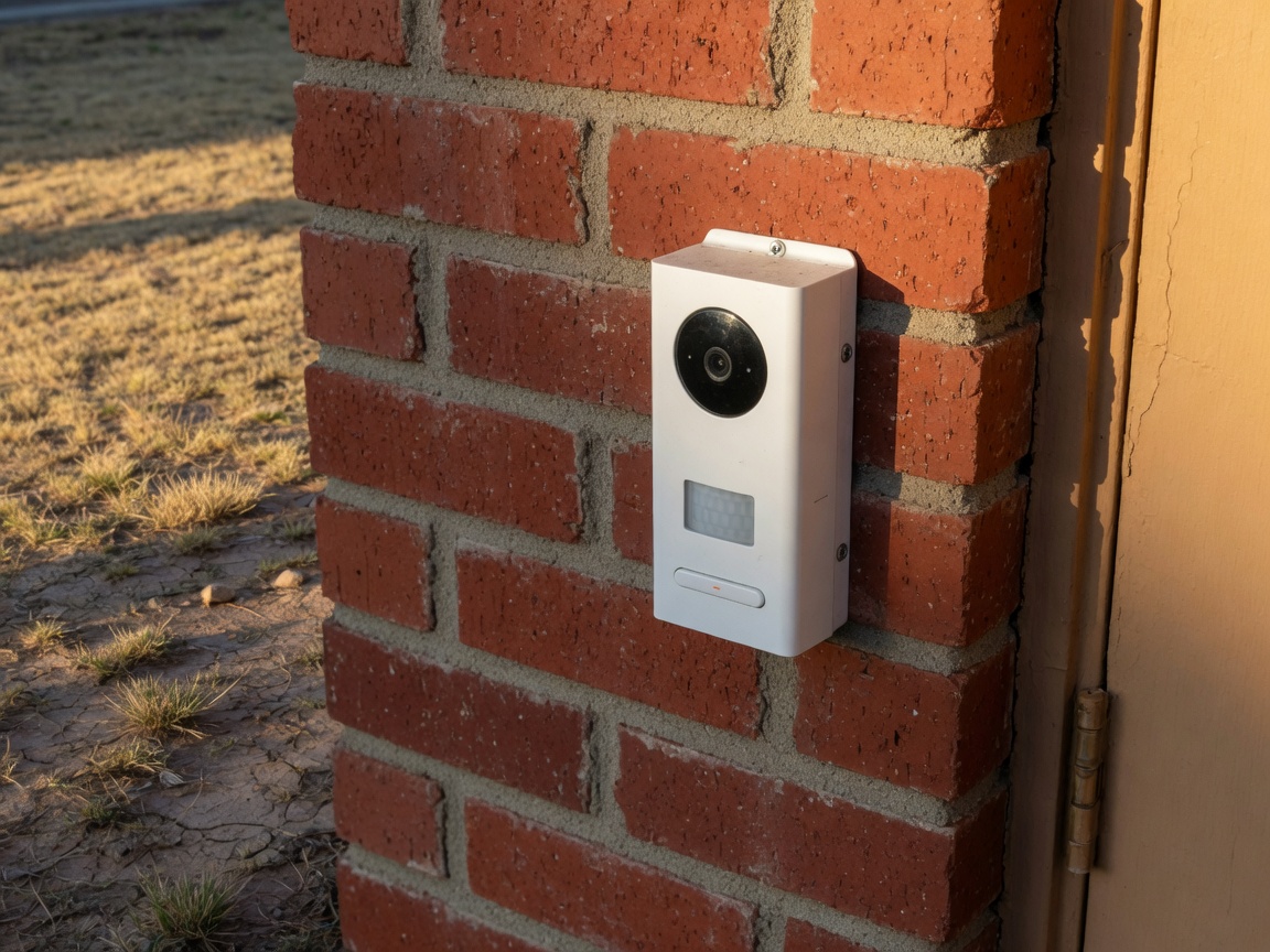 Video doorbell on a Lubbock porch